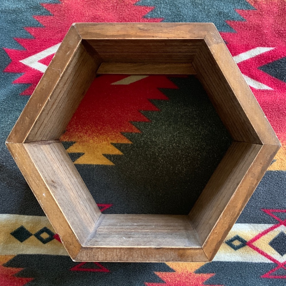 Octagonal Wooden Shelf - 9”